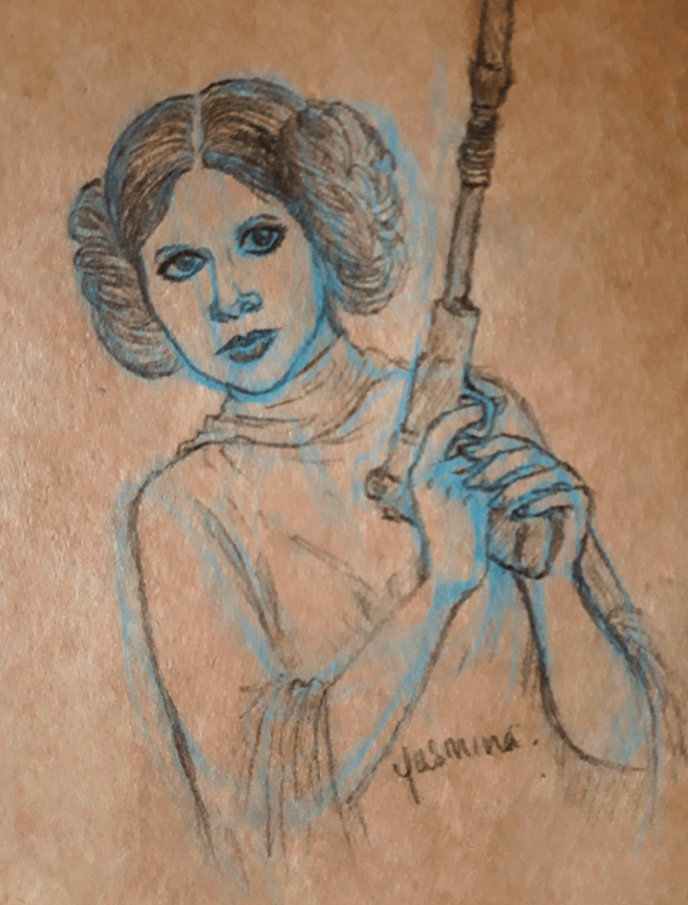 Dessin de Princesse Leia du film Star Wars