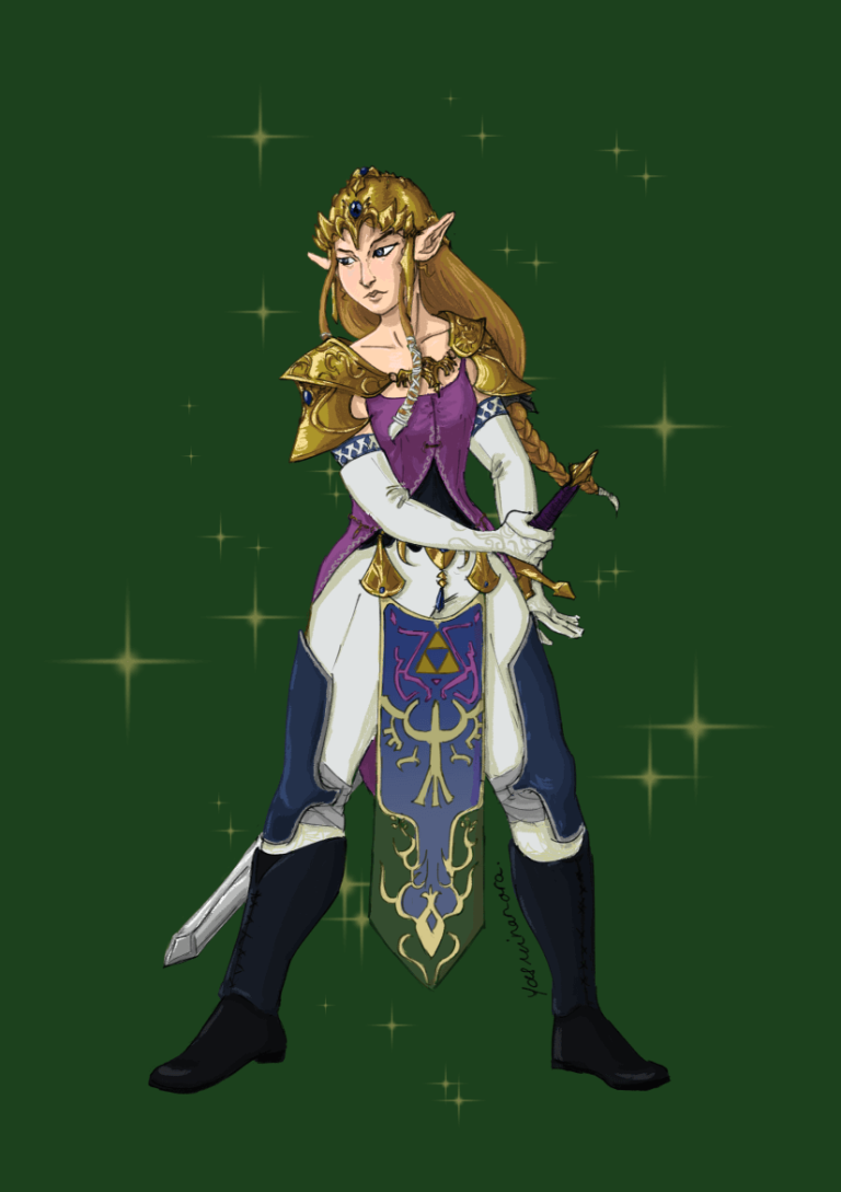 Illustration de la Princesse Zelda pour "Swordtember"